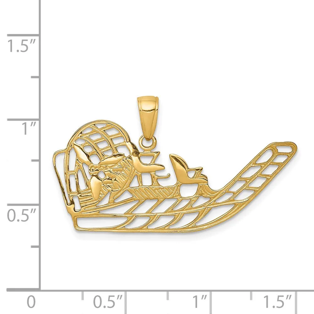 14k Air Boat Pendant