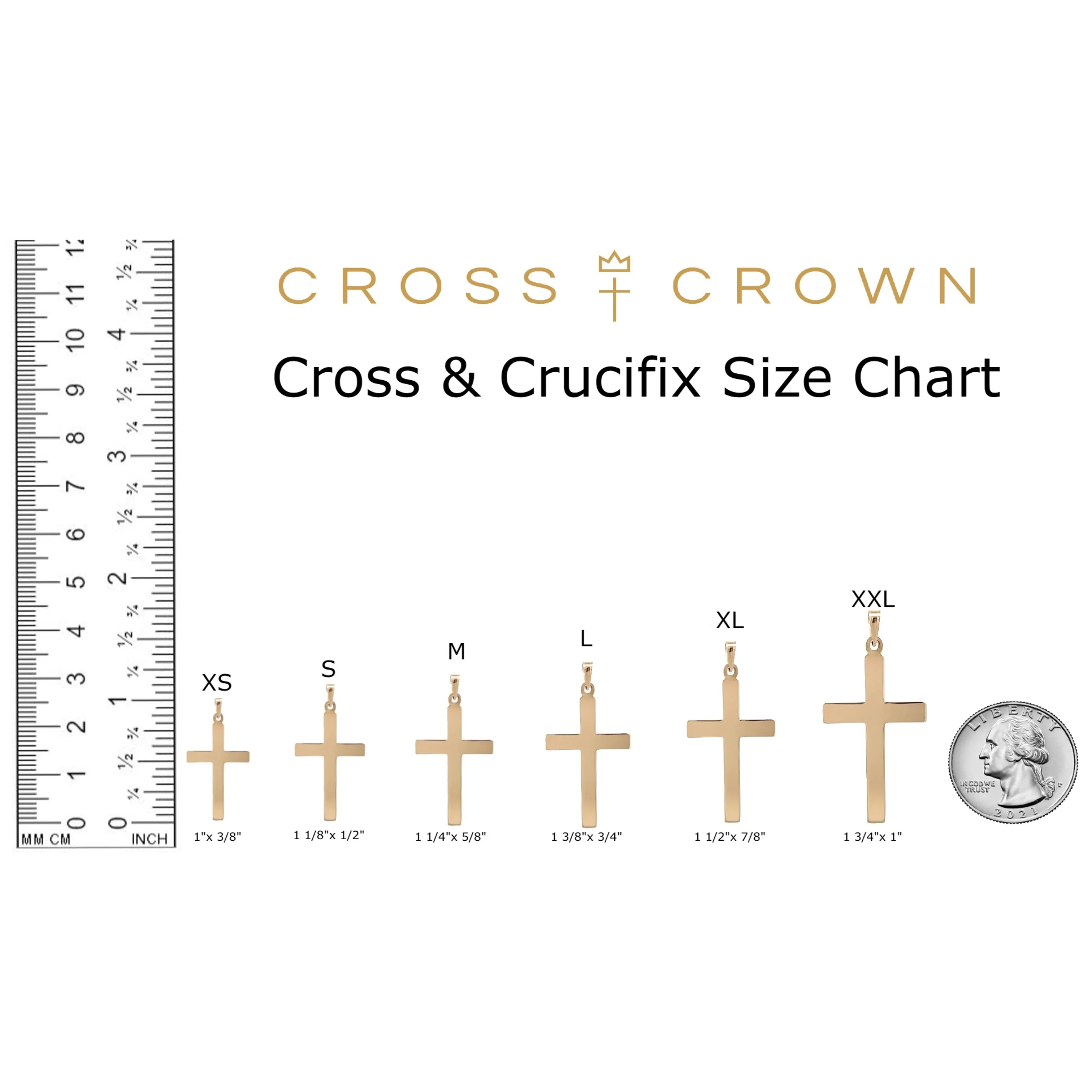 14K GOLD XS TEXTURED DIAMOND CROSS PENDANT