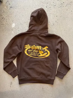 15th St Men's SINCE '61 Hooded Pullover Fleece  BROWN CHOCOLATE