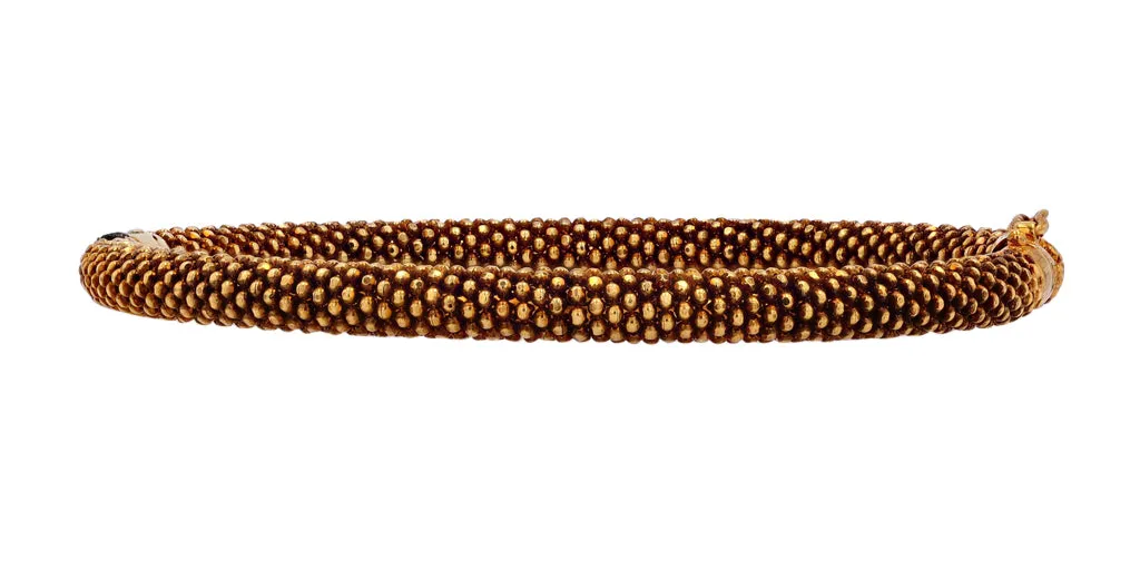 18K YG Textured Bangle