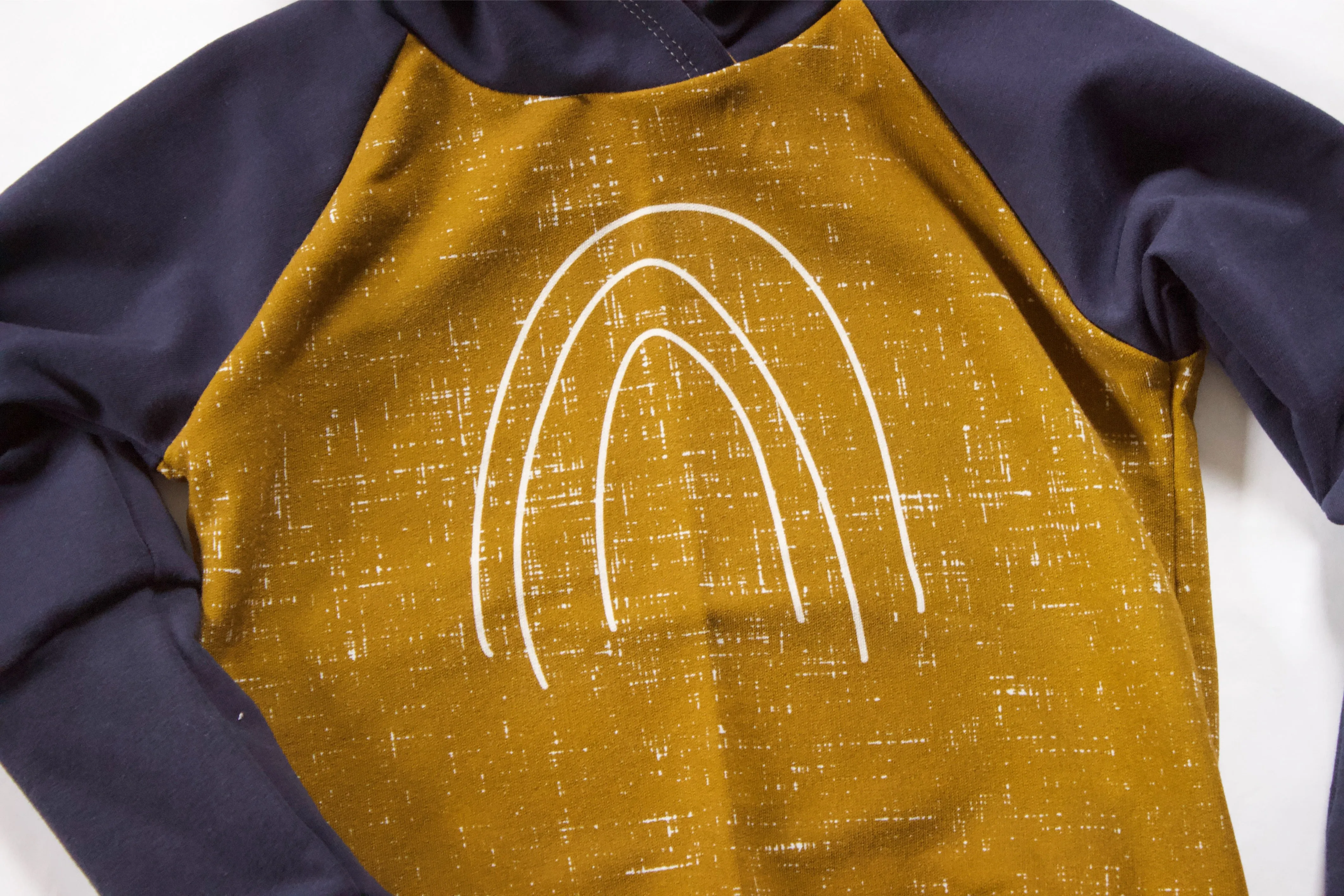 3-6y Mustard Rainbow Hoodie