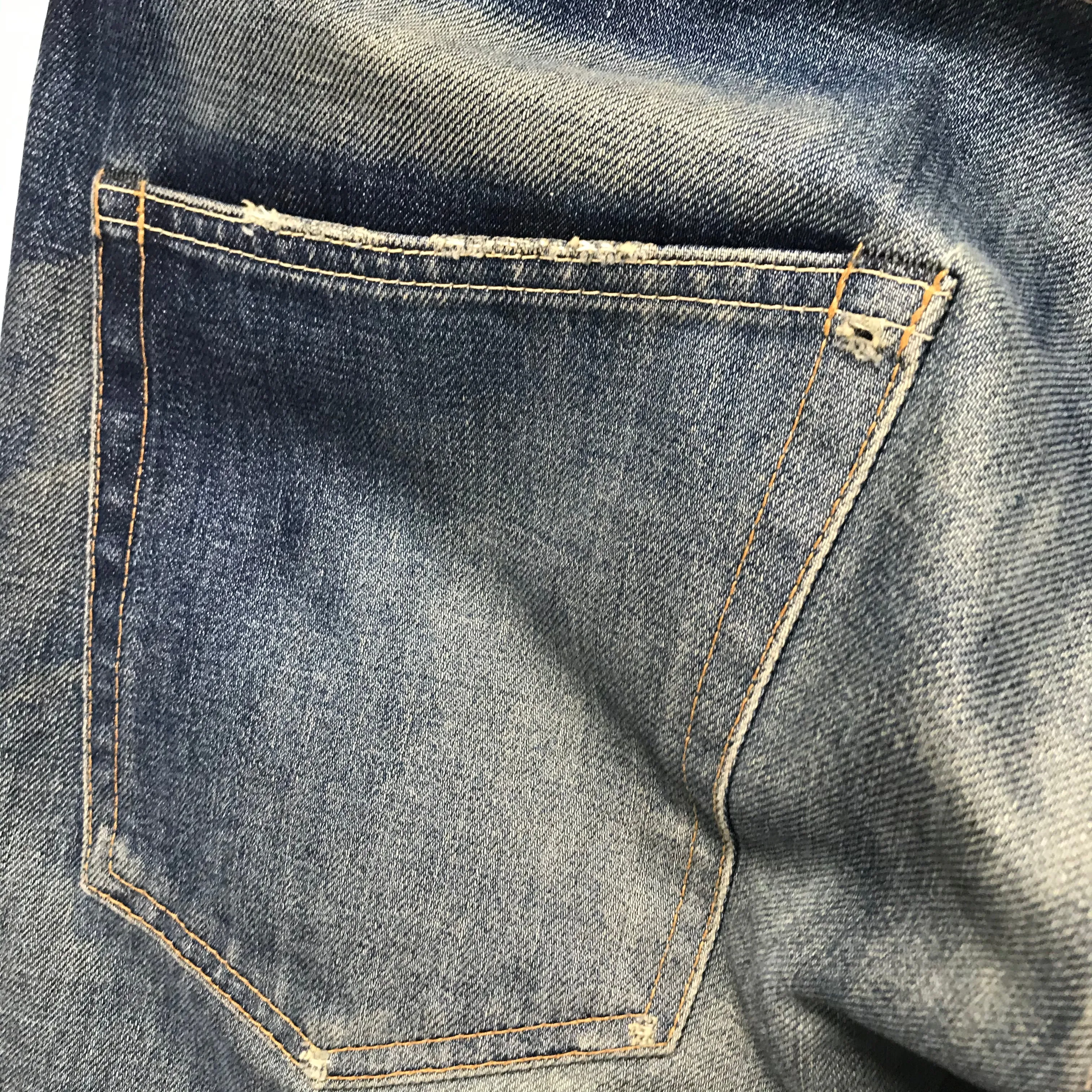 [33 x 32] VISVIM Social Sculpture Damaged Selvedge Denim Jeans Indigo