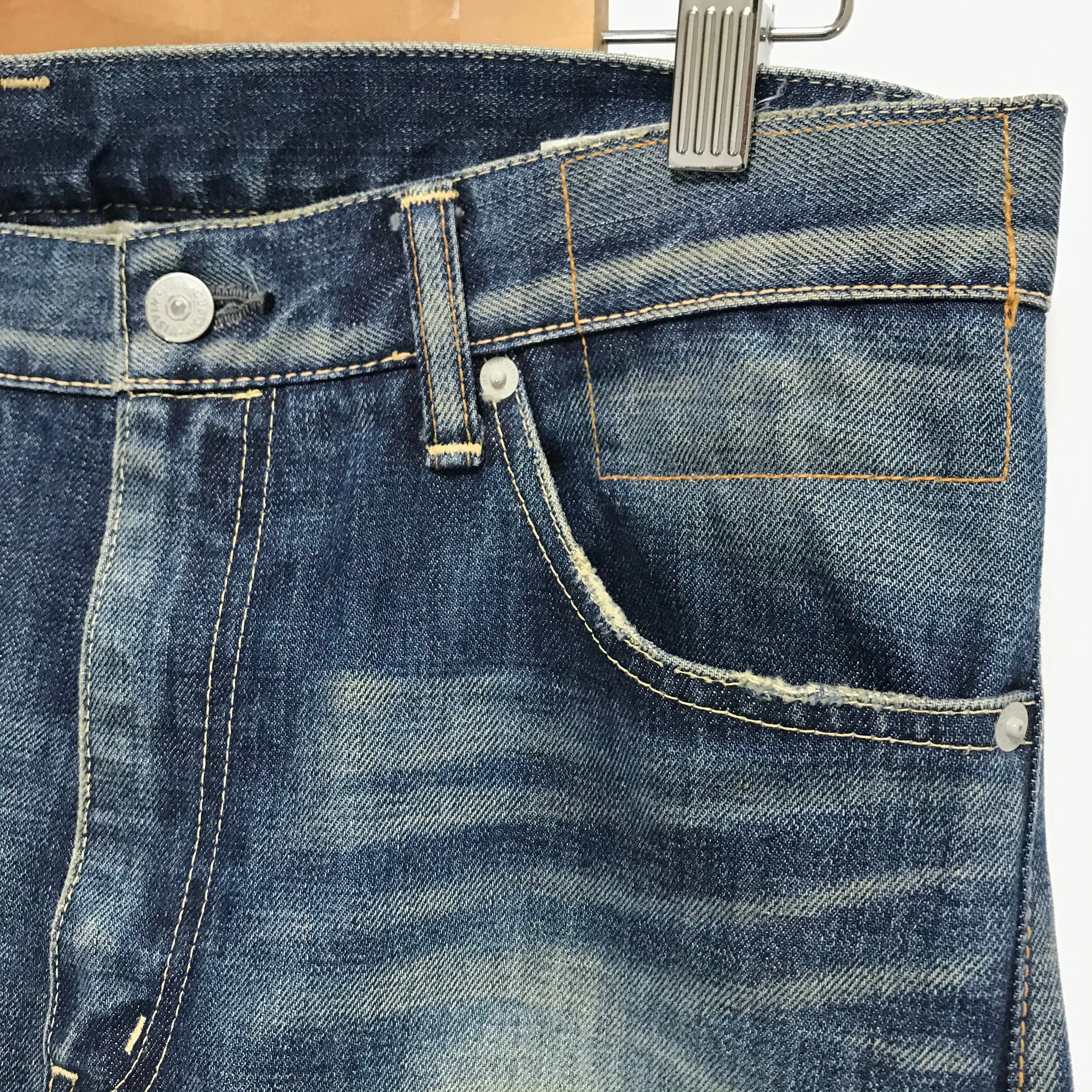 [33 x 32] VISVIM Social Sculpture Damaged Selvedge Denim Jeans Indigo