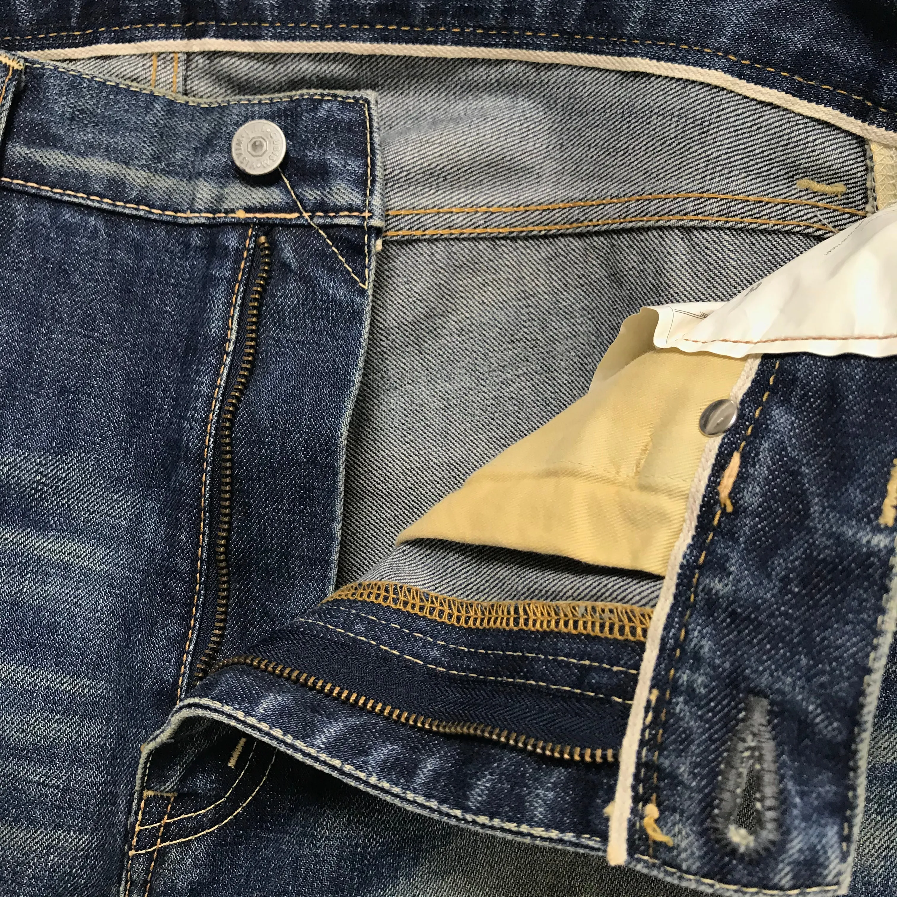 [33 x 32] VISVIM Social Sculpture Damaged Selvedge Denim Jeans Indigo