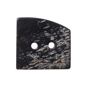 33mm Irregular Square 2 Hole Black Natural Leather Genuine Buffalo Horn Buttons 5PCS