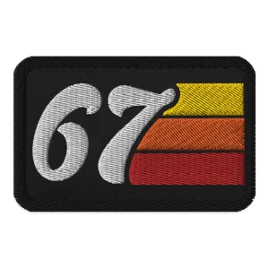67 - 1967 Retro Groovy Birthday Year Embroidered patches