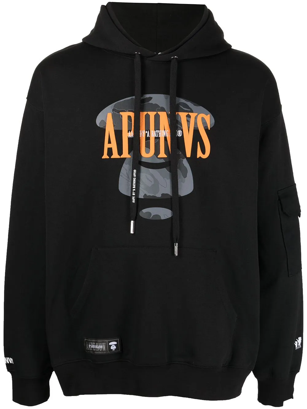 AAPE BY *A BATHING APE® logo-print panelled hoodie