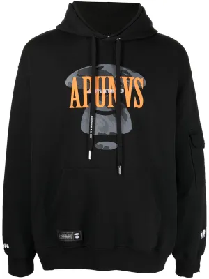 AAPE BY *A BATHING APE® logo-print panelled hoodie