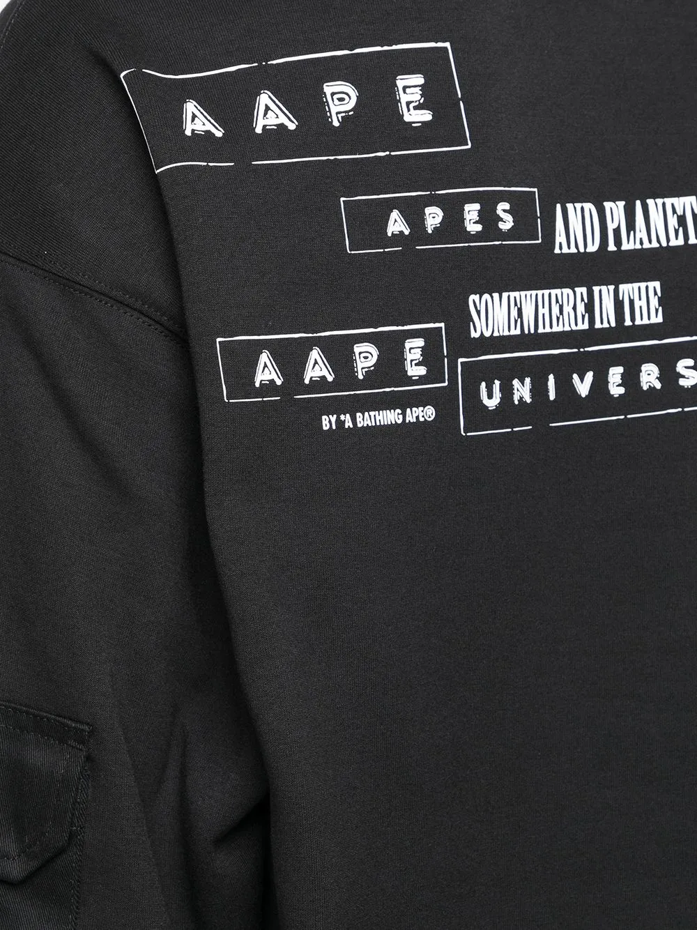 AAPE BY *A BATHING APE® logo-print panelled hoodie