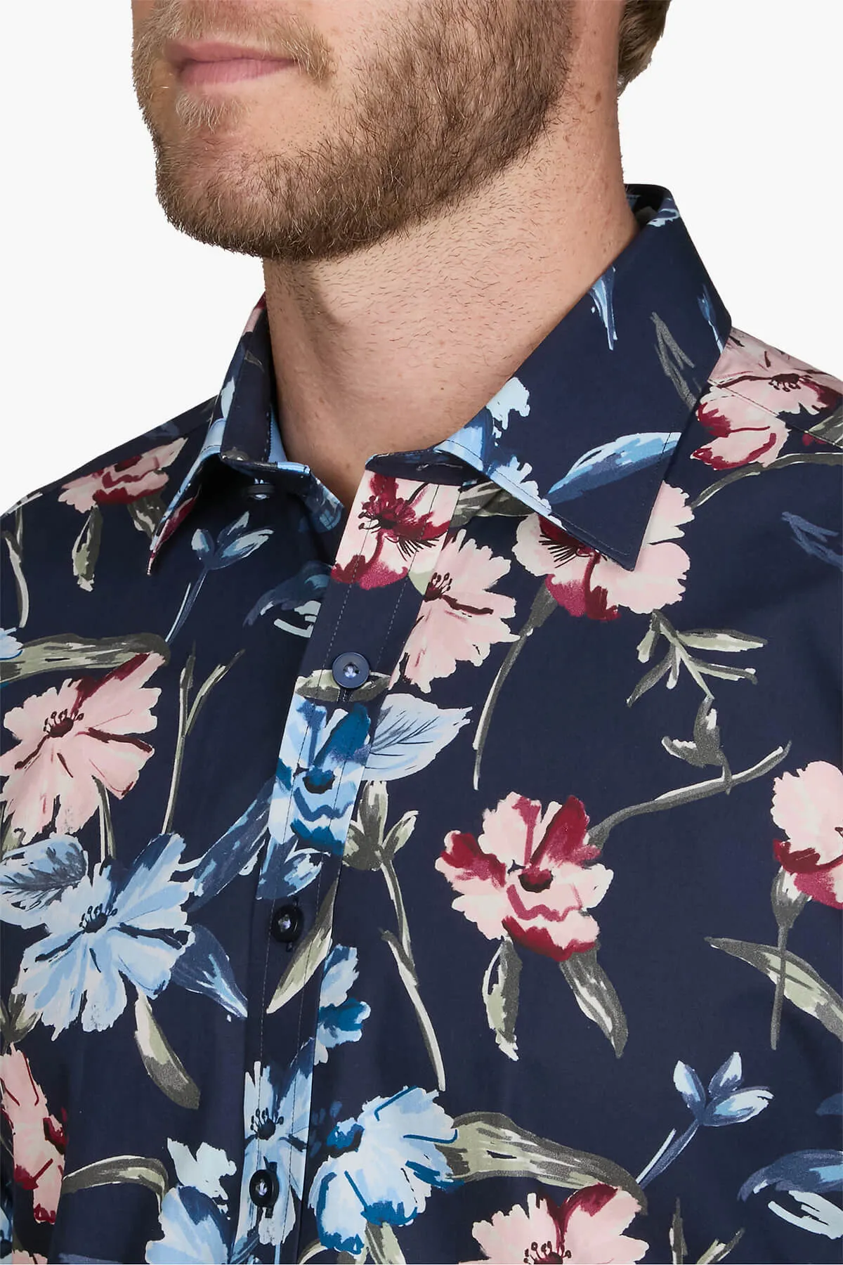 Abelard | Foligno Print Slim Fit Casual Shirt