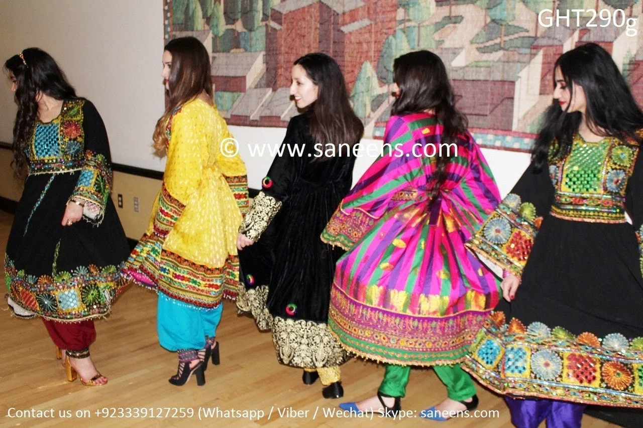 Afghani Dress Muslim Wedding Gown In Black Velvet Afghan Fashion