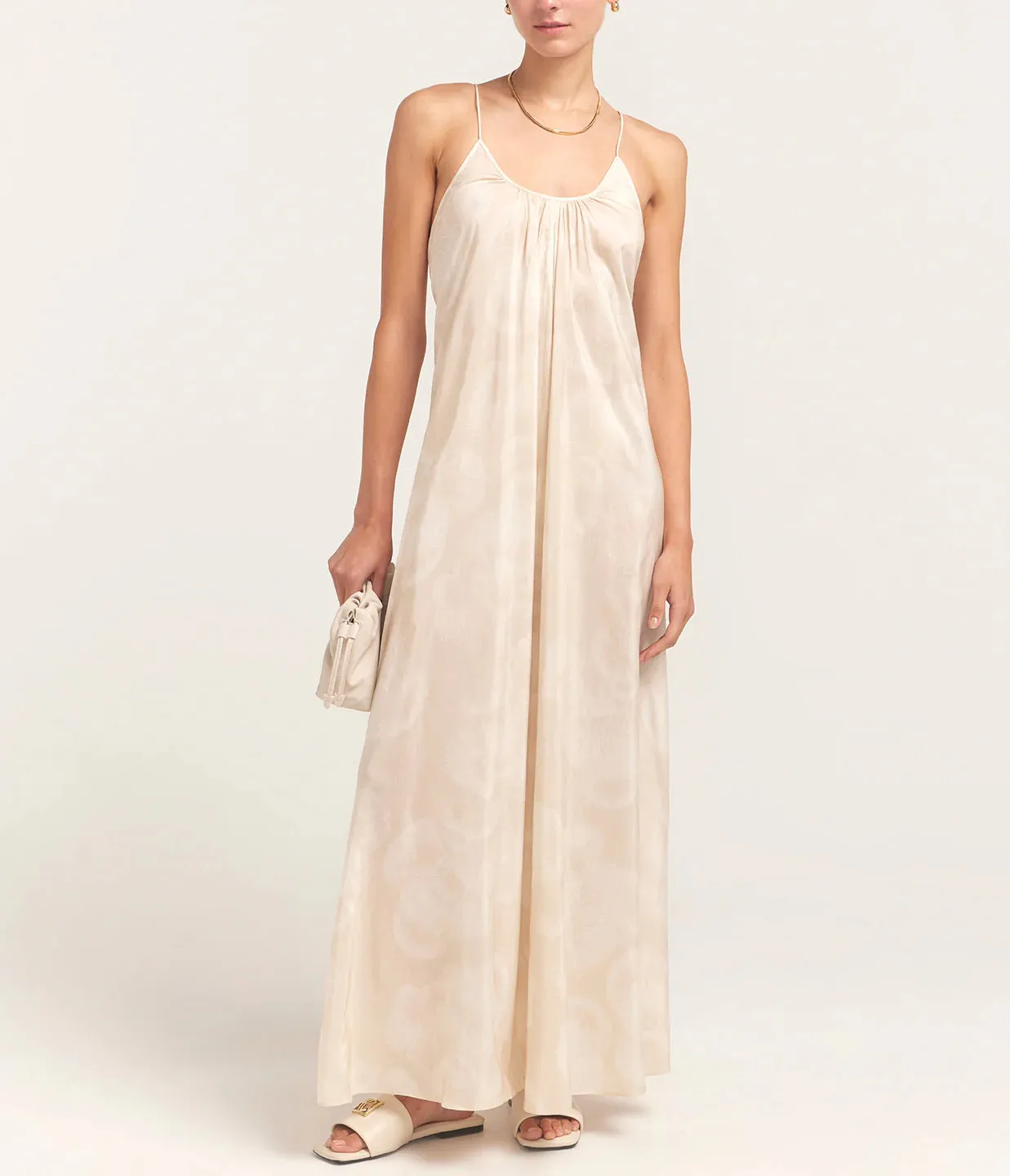 AIDA MAXI DRESS - OAT MUSHROOM PRINT - ANINE BING