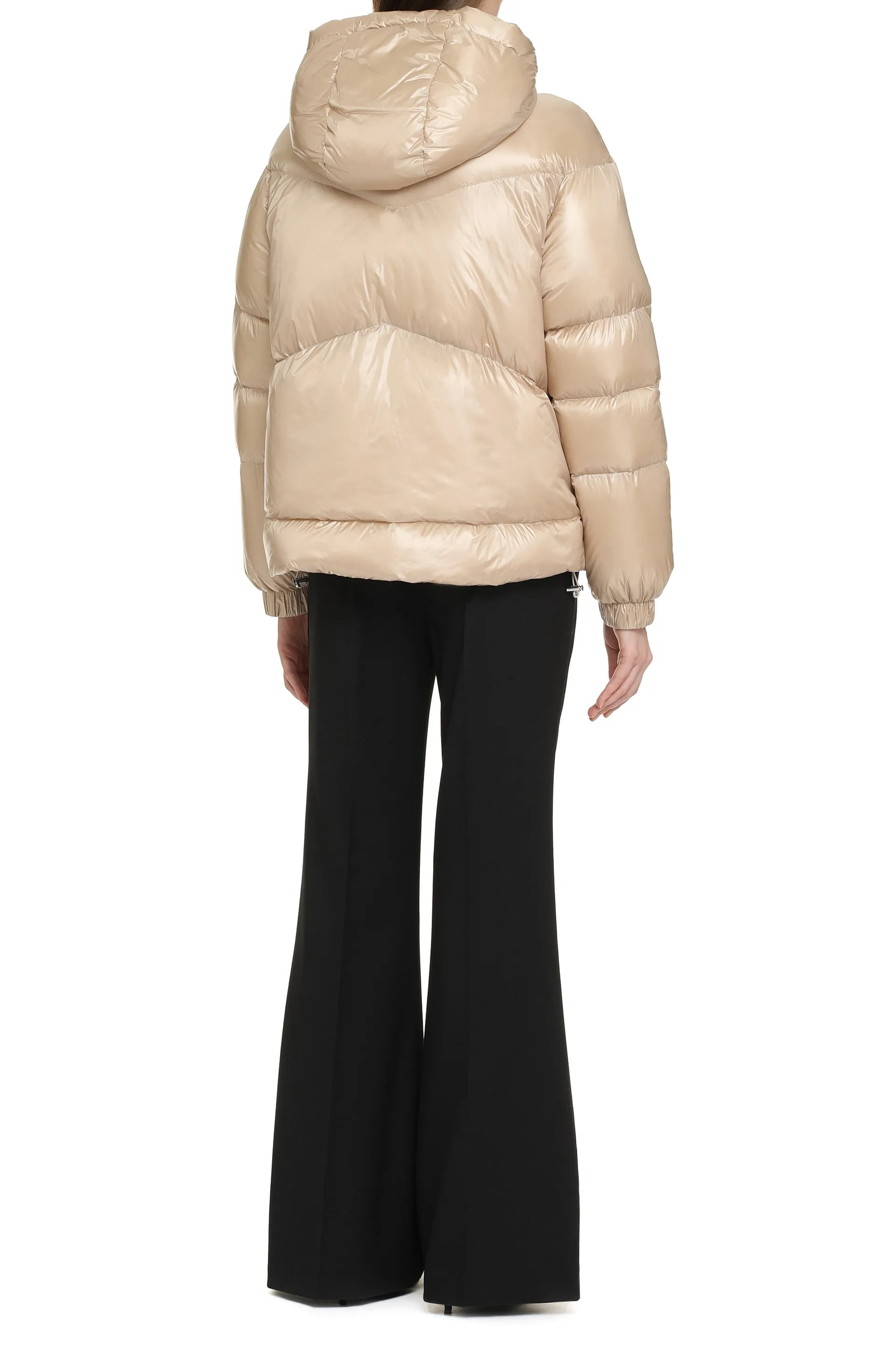 Aliquippa hooded nylon down jacket