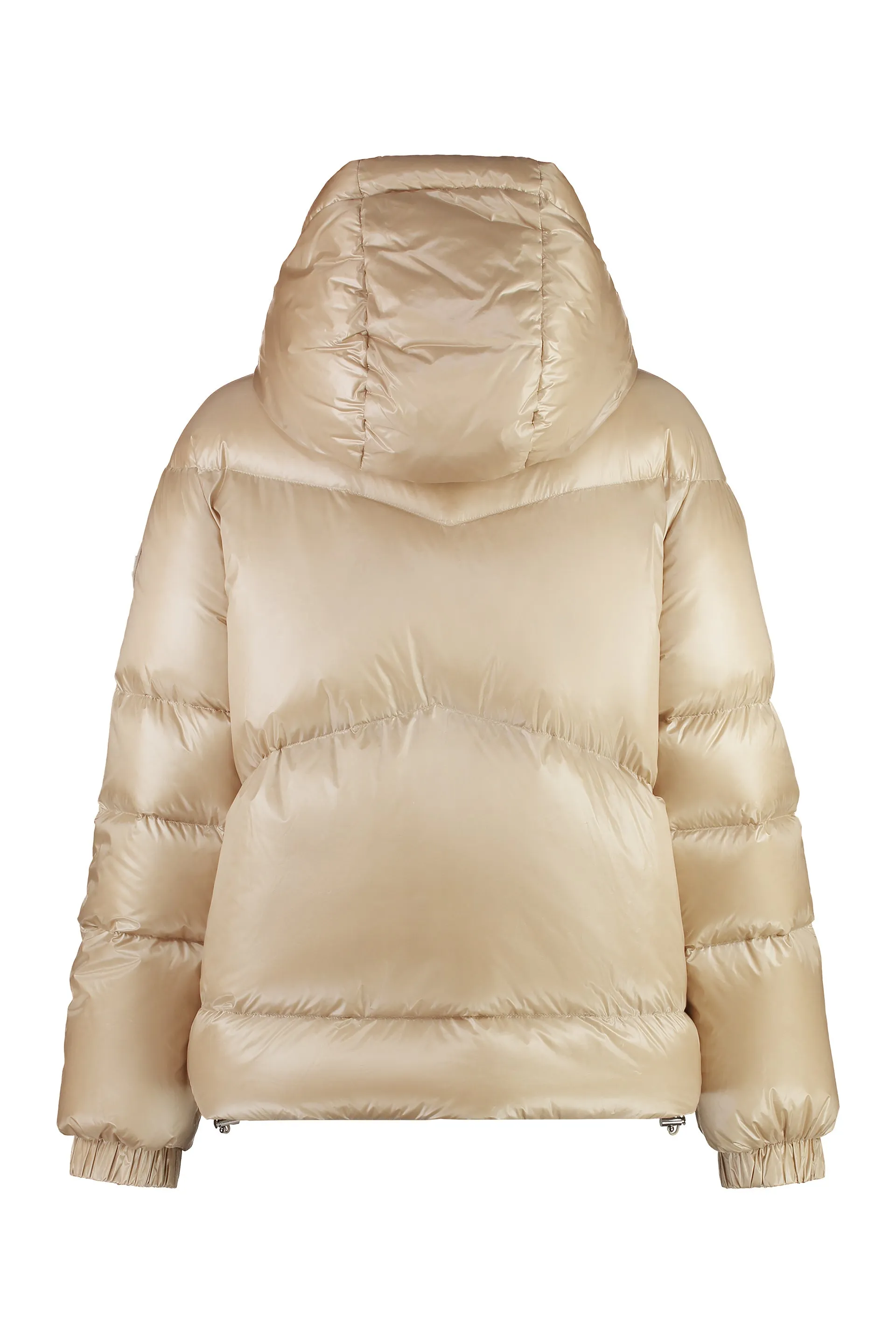 Aliquippa hooded nylon down jacket
