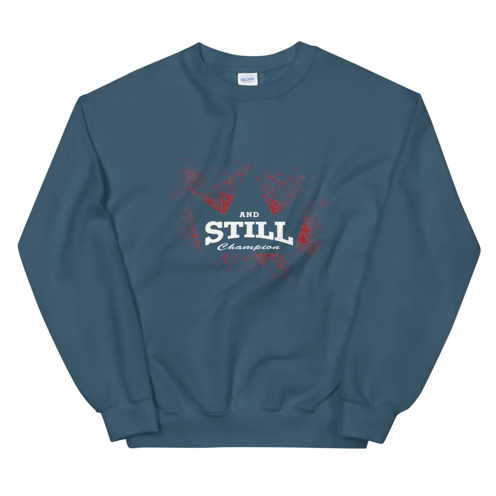 And Still Champion crown with ASC logo on back label women's sweatshirt