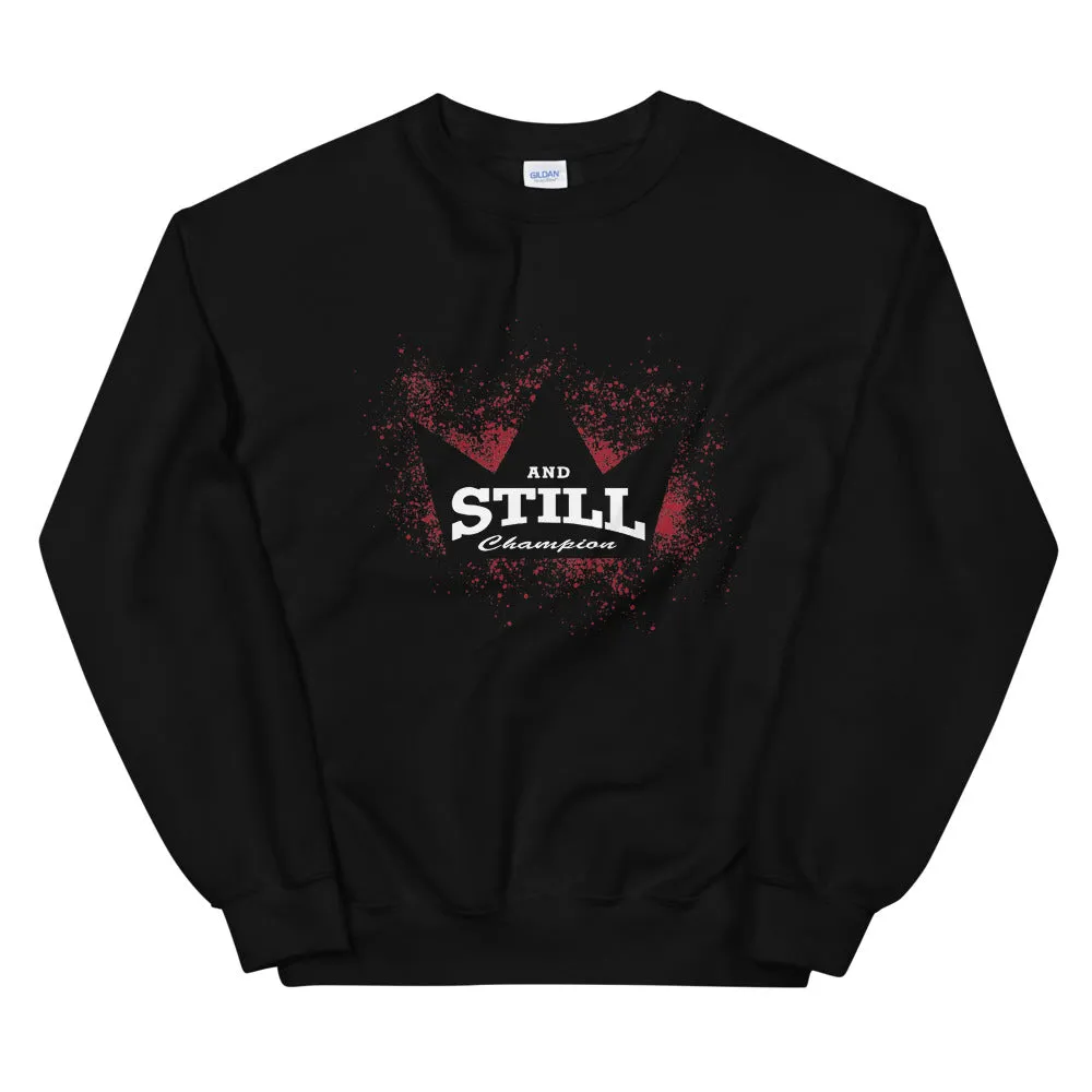 And Still Champion crown with ASC logo on back label women's sweatshirt