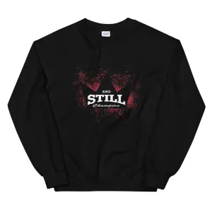 And Still Champion crown with ASC logo on back label women's sweatshirt