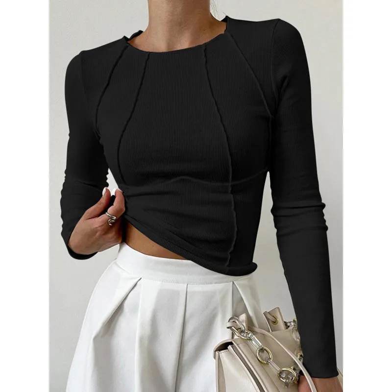 Angelie™ | Ribbed Long Sleeve Tee