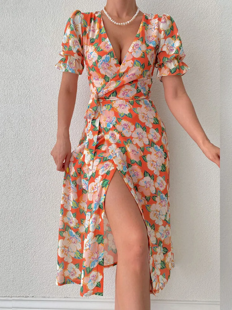 Aquitaine Wrap Dress - Floral Dream