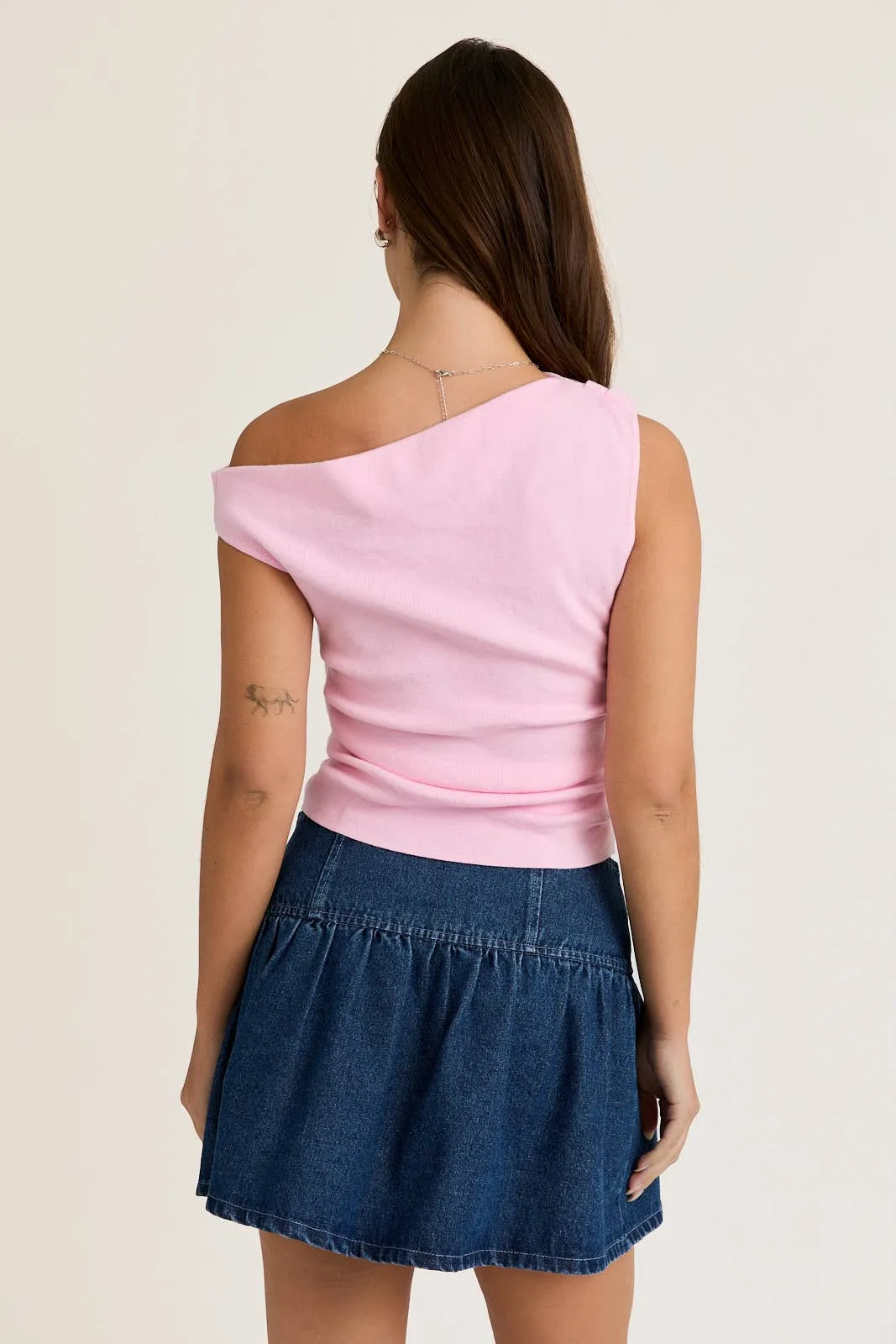Asymmetrical Neck Sweater Top