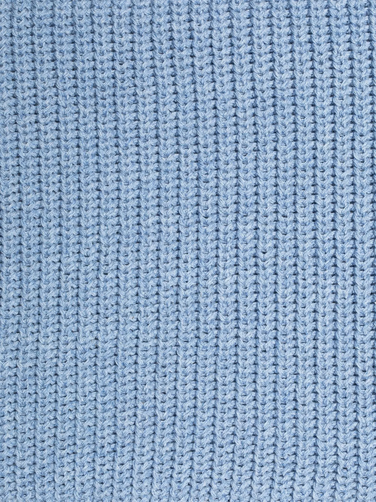 august rib cotton sweater in light blue melange