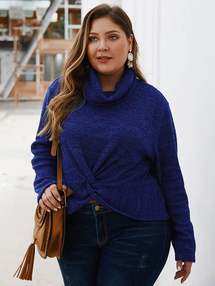 Autumn and Winter Solid Color Shirt Sweater