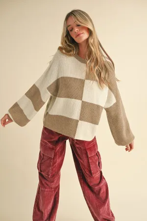 Autumn- Mixed Color Block Sweater