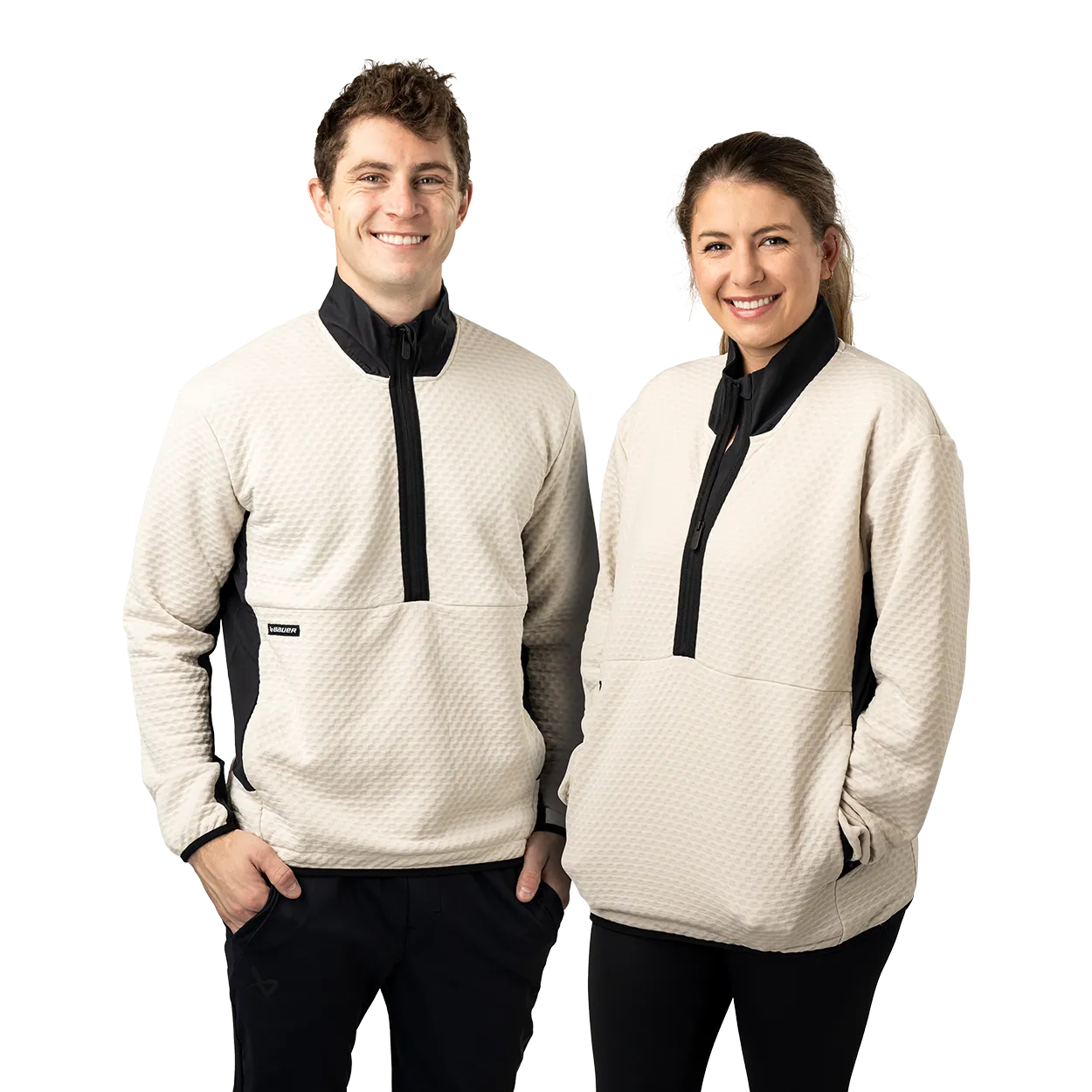 BAUER FLC TEXTURED 1/2 ZIP SENIOR