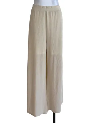 Beige Textured Culottes