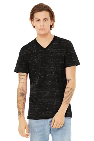 BELLA CANVAS Unisex Textured Jersey V-Neck Tee BC3655 Black Marble