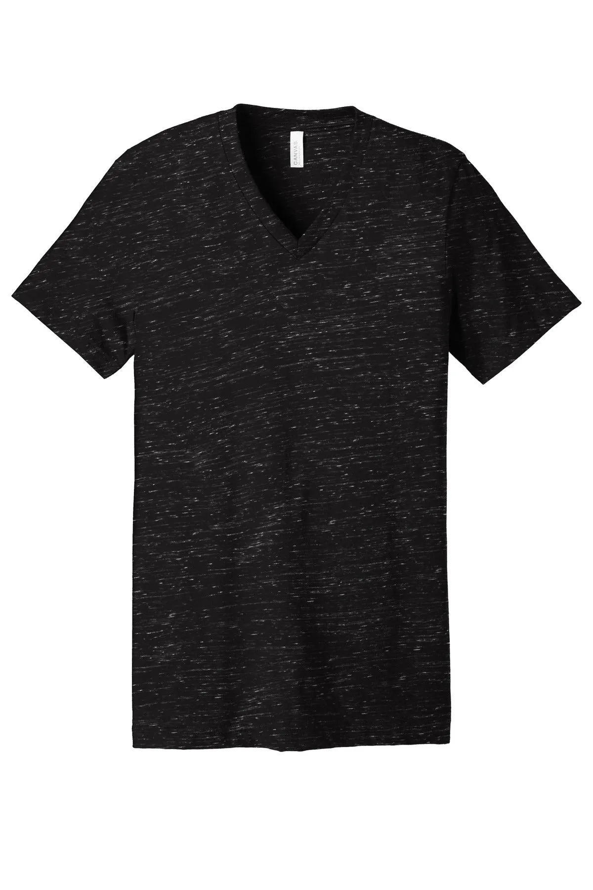 BELLA CANVAS Unisex Textured Jersey V-Neck Tee BC3655 Black Marble