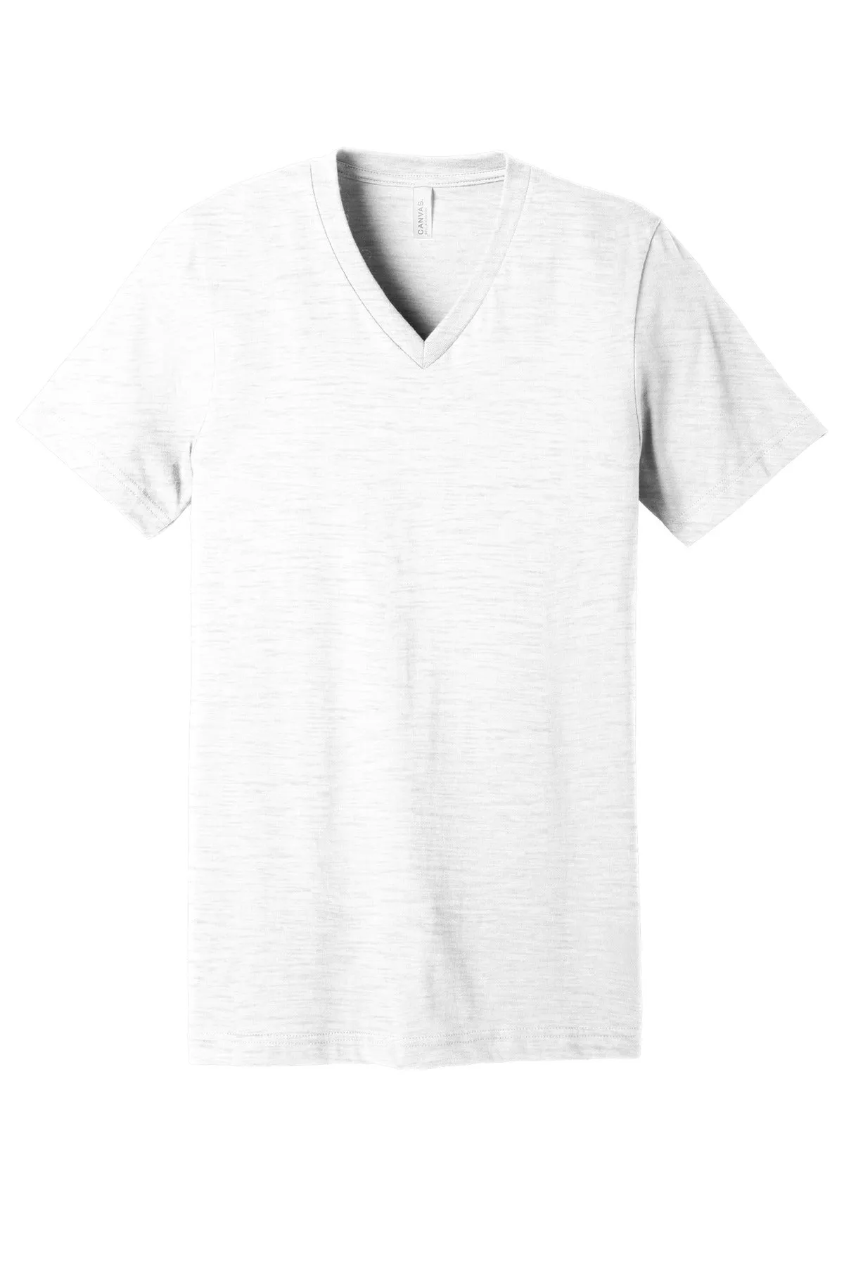 BELLA CANVAS Unisex Textured Jersey V-Neck Tee BC3655 White Slub
