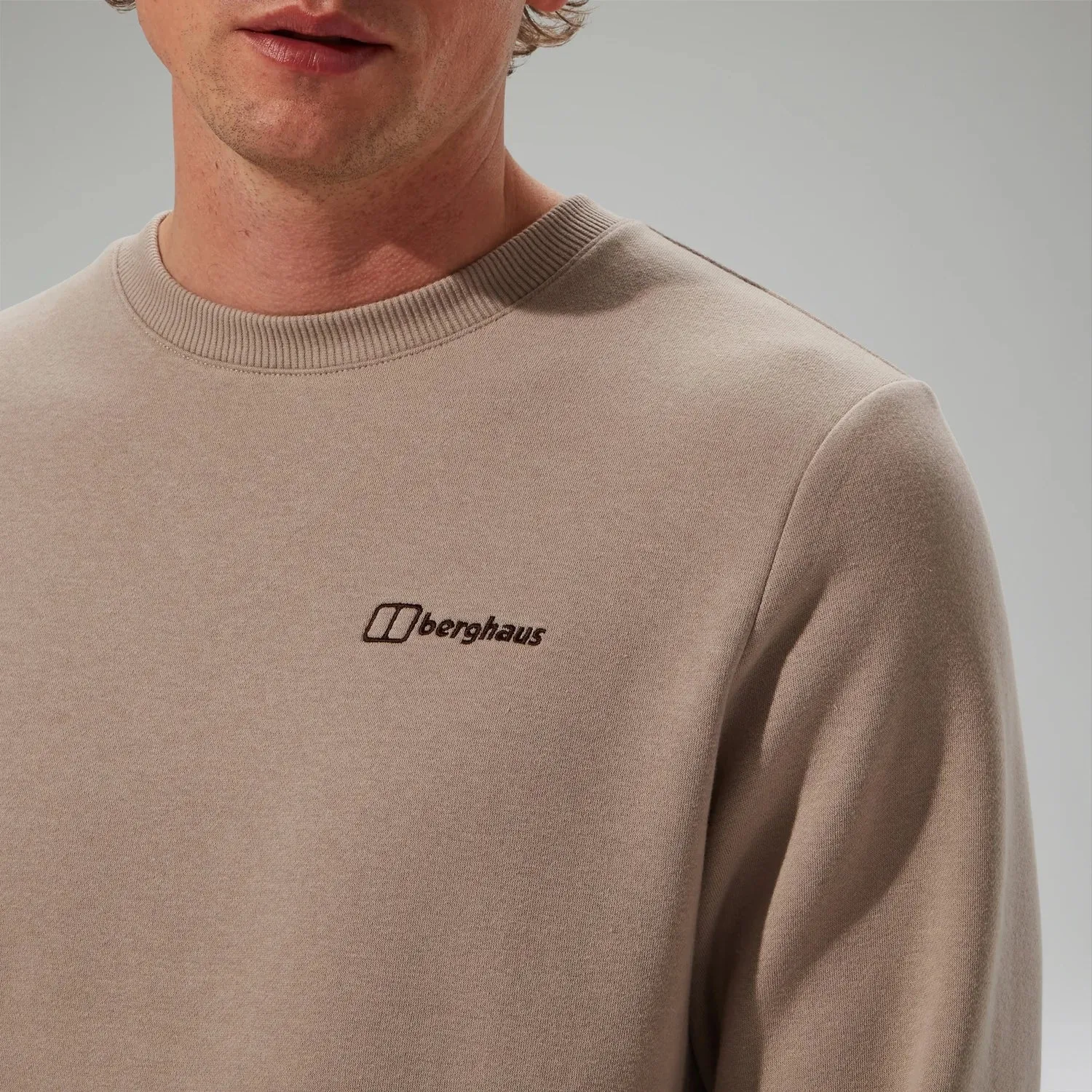 berghaus M Logo Crewneck Light Grey
