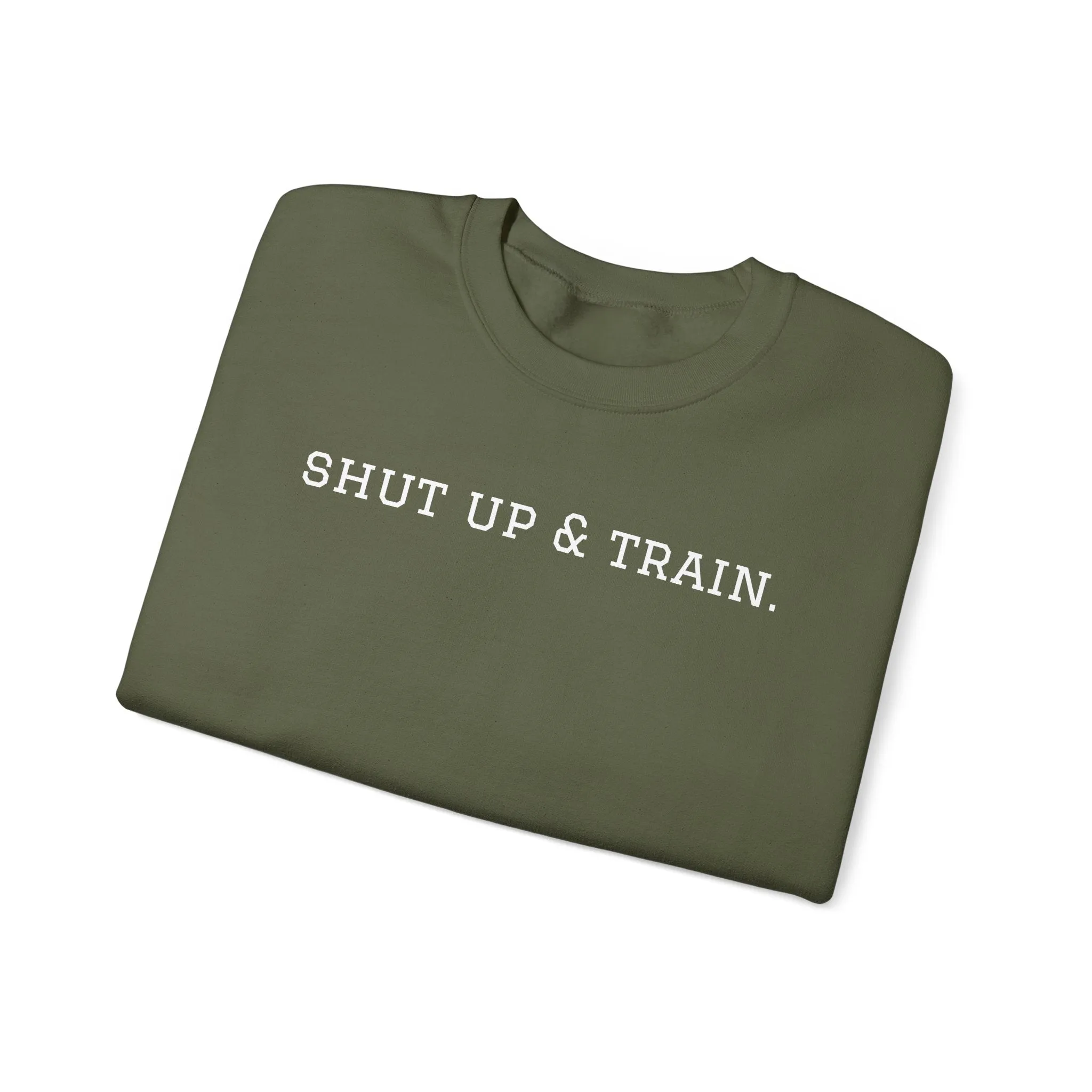 BJJ Women's Crewneck Sweater - Shut up & train.