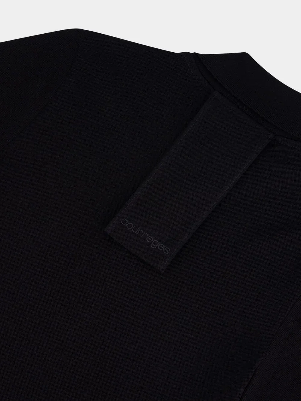 Black Mini Piqué Polo Dress