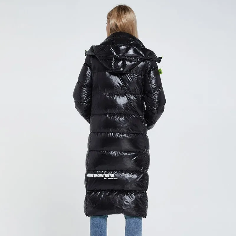 Black Womens Puffer Jacket With Hood