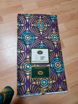 Block Printed Original Ghana Fabrics - Golden Color