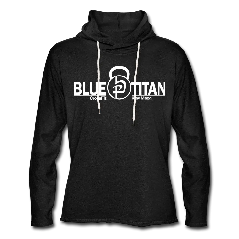 Blue Titan Kettlebell Logo Lightweight Terry Hoodie