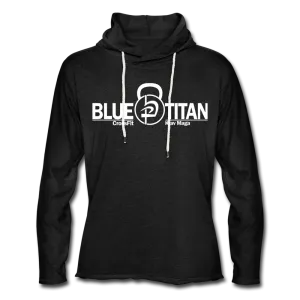 Blue Titan Kettlebell Logo Lightweight Terry Hoodie