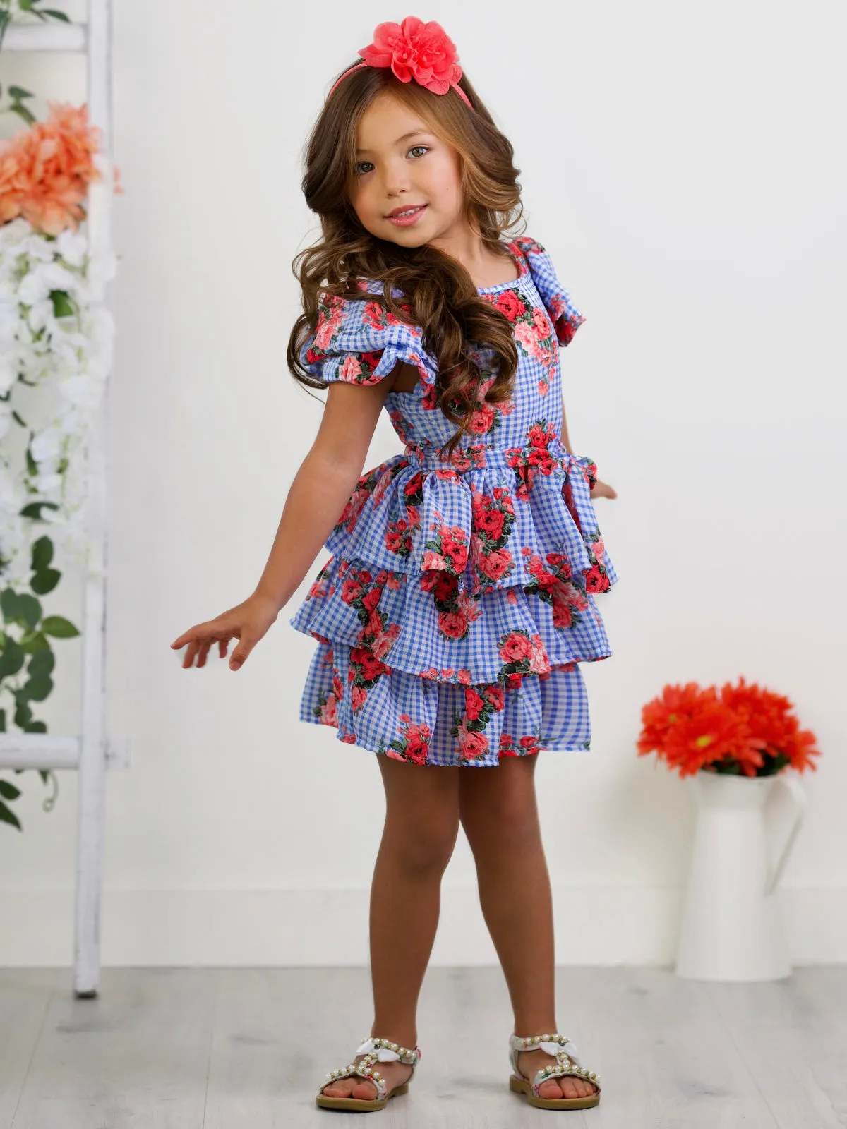 Bluebell Gingham Ruffle Dress