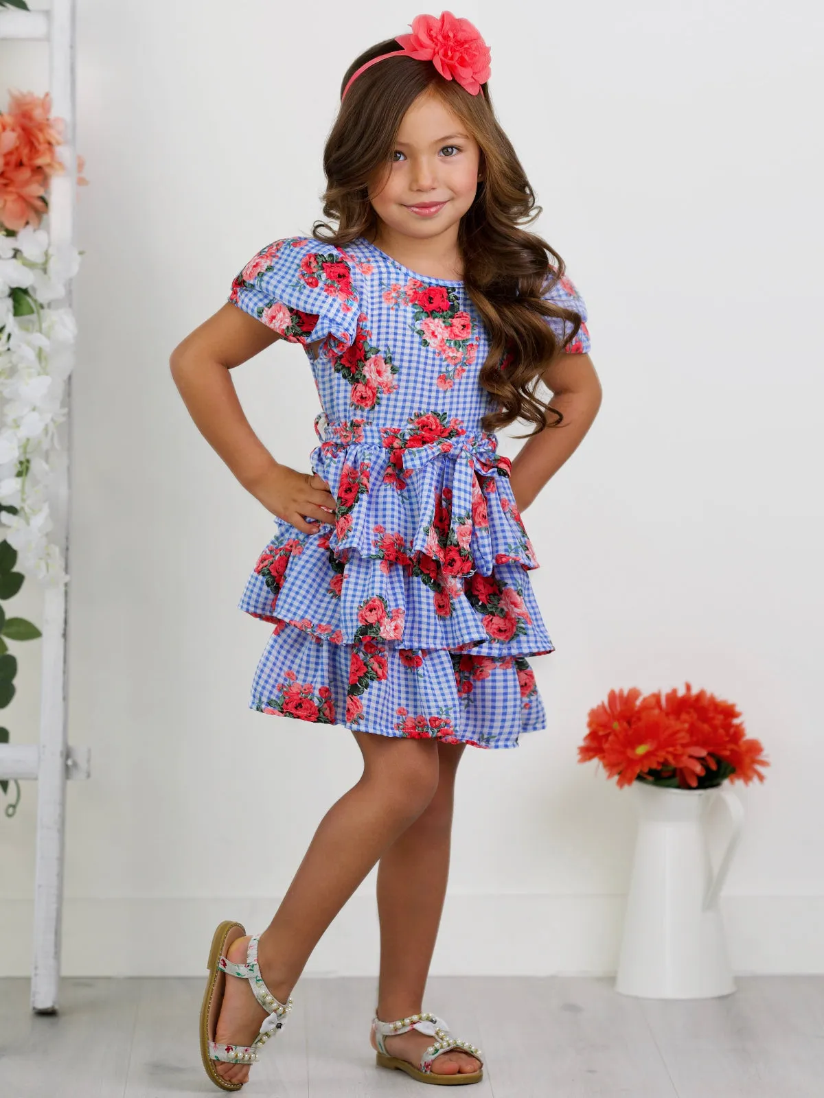 Bluebell Gingham Ruffle Dress