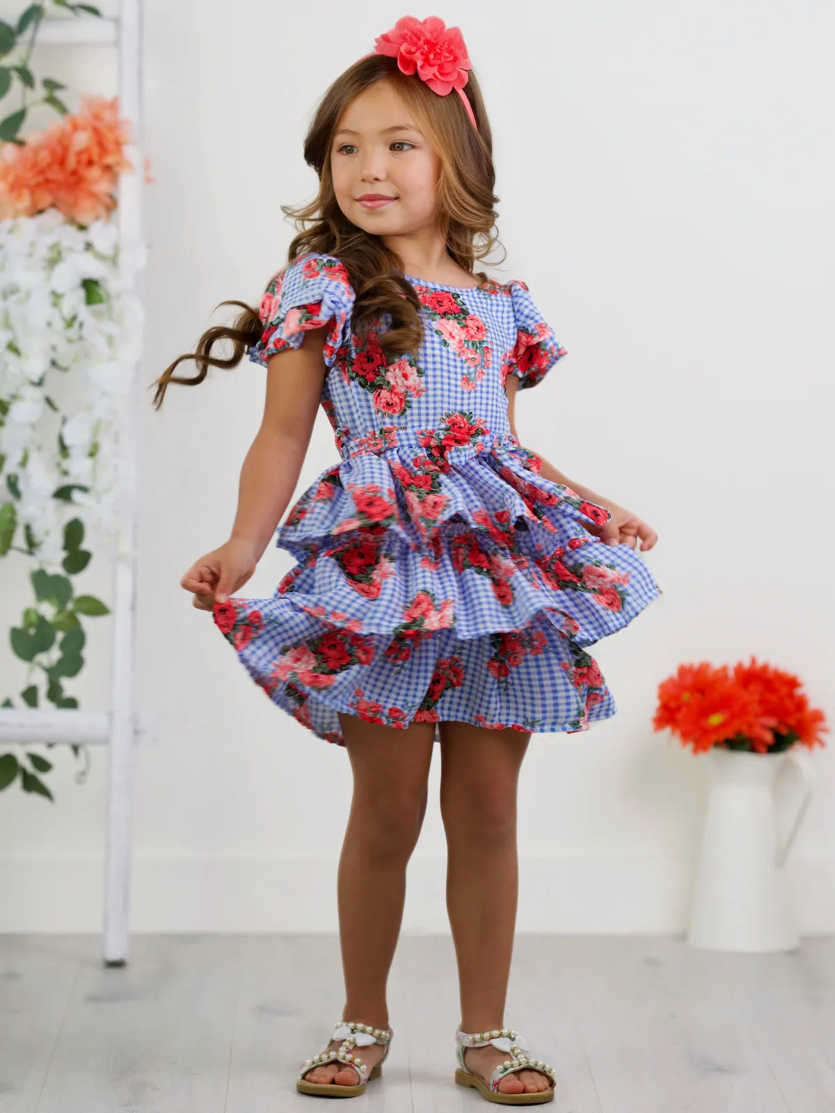 Bluebell Gingham Ruffle Dress