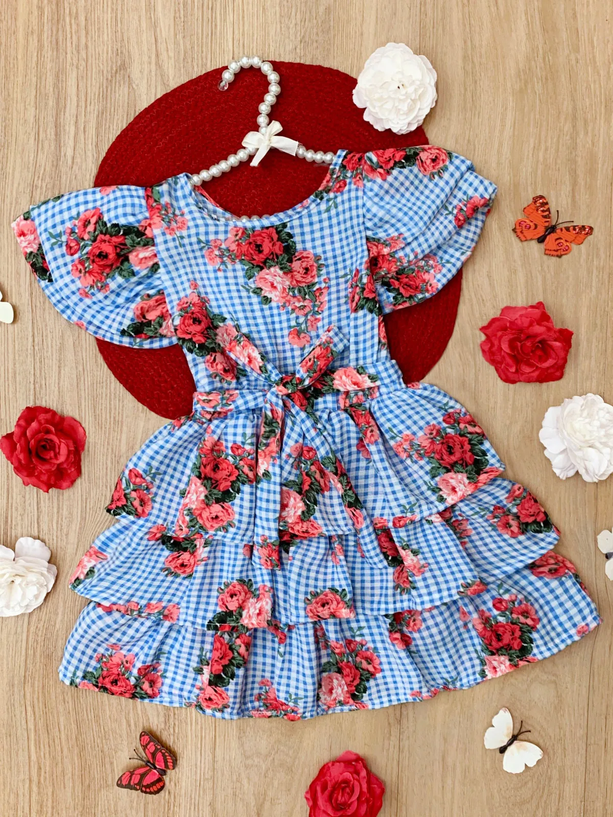 Bluebell Gingham Ruffle Dress