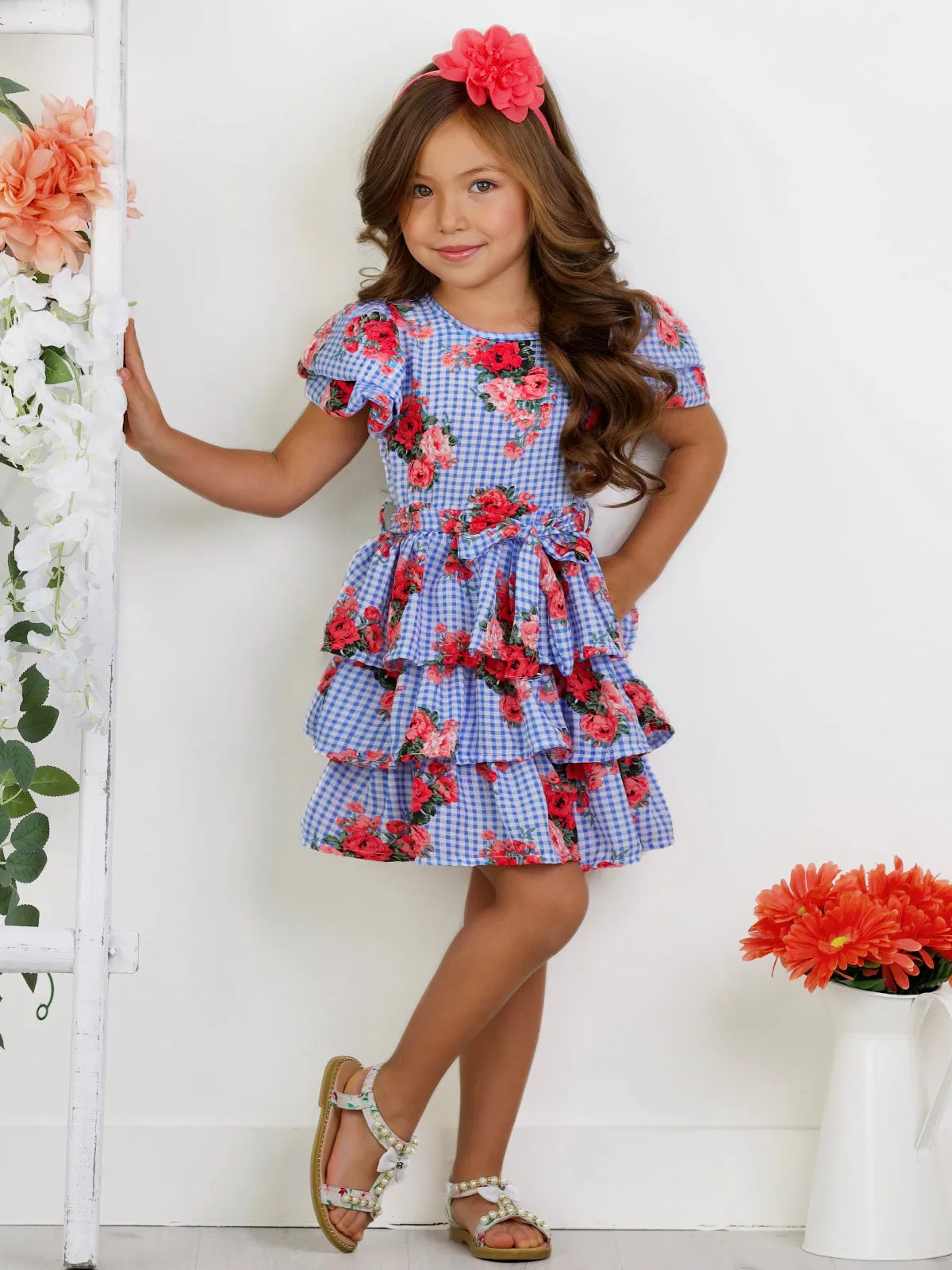 Bluebell Gingham Ruffle Dress