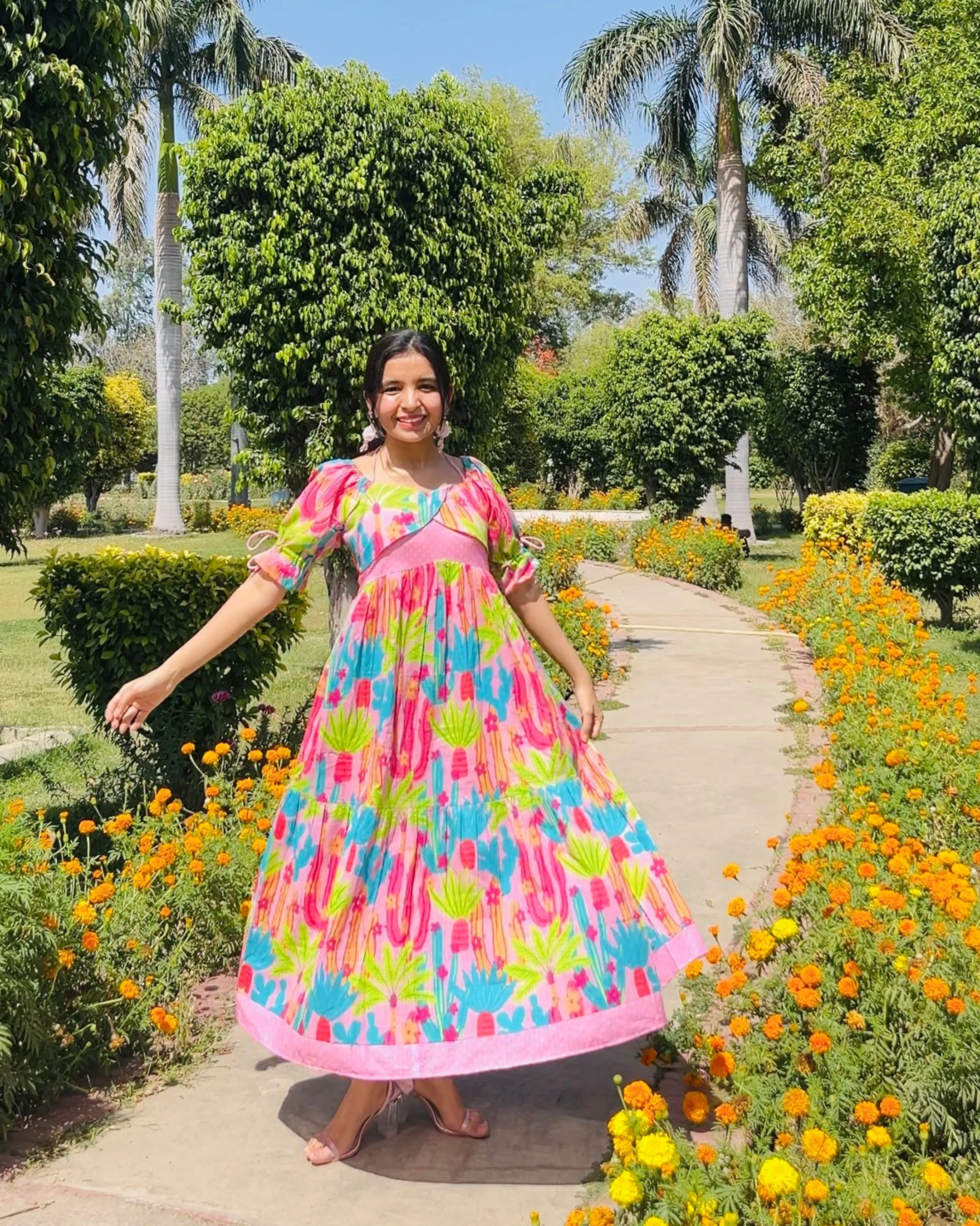 Blush Cactus Garden Dress