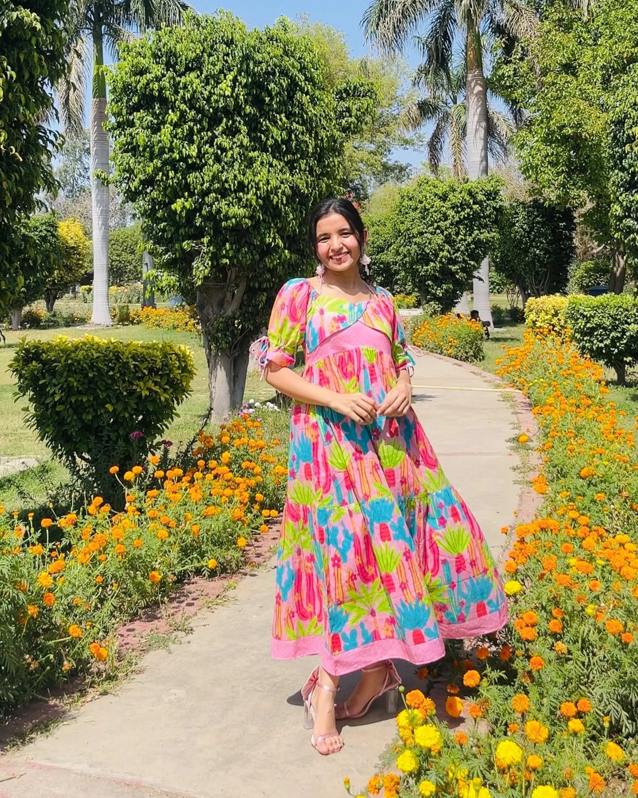 Blush Cactus Garden Dress