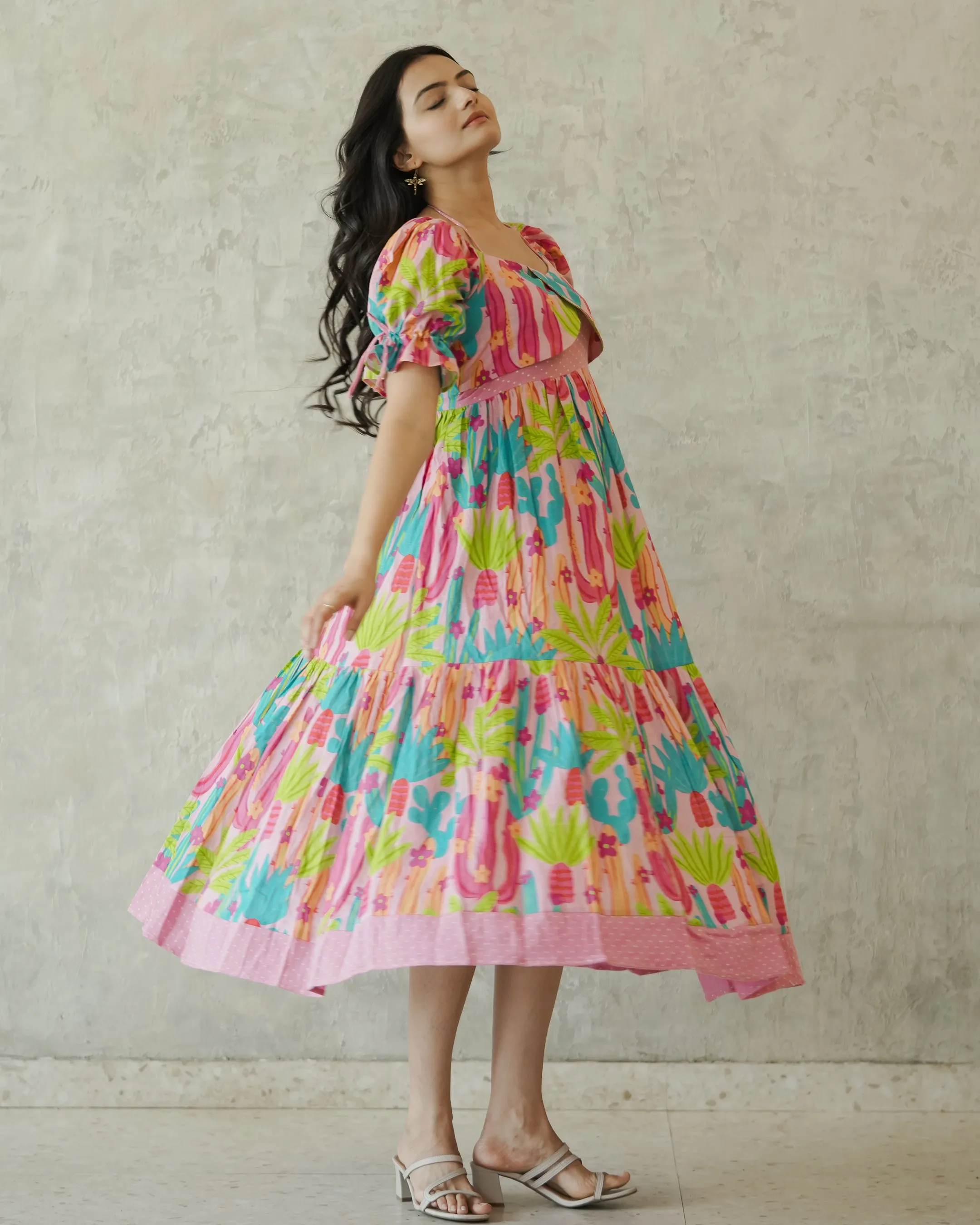 Blush Cactus Garden Dress