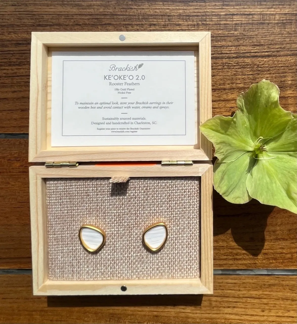 Brackish Ke'oke'o Feather Earrings