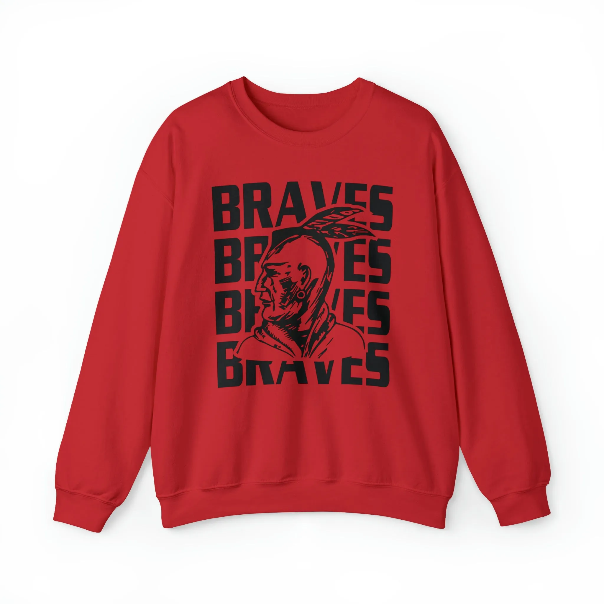 Braves Repeat Unisex Heavy Blend™ Crewneck Sweatshirt
