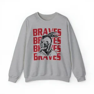 Braves Repeat Unisex Heavy Blend™ Crewneck Sweatshirt
